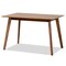 Baxton Studio Euclid Mid-Century Modern Grey Fabric and Walnut Brown Finished Wood 5-Piece Dining Set 184-11647-11644-Zoro - alternate 3